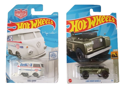 Hot Wheels Combo Volkswagen Kool Kombi Y Land Rover Seriesll