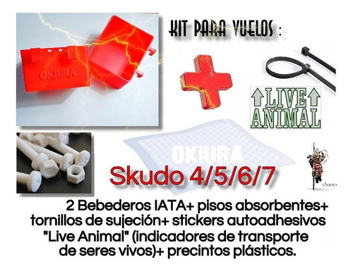  Kit Vuelo P/skudo 5/6/7 Bebederos+tornillos+pisos+stickers