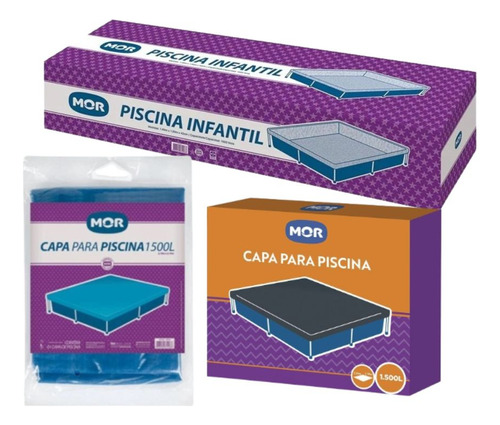Kit Piscina Estrutural 1500 Litros+ Capa De Proteção+ Forro