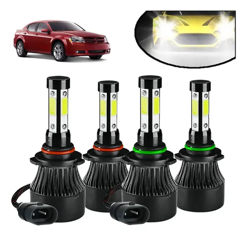 Loo Kit De Faros Led Delanteros De 4 Lados 12000lm For Dodge