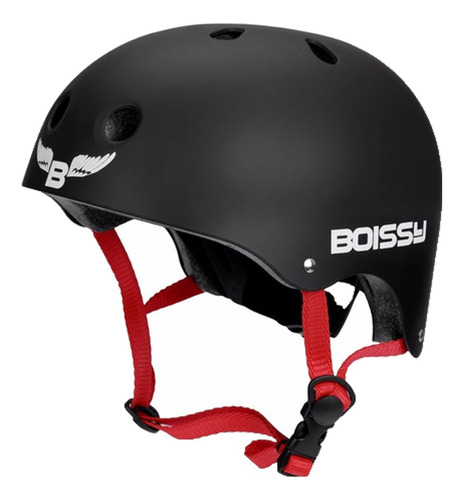 Casco Boissy Ciclismo Skate Rollers Correa Ajustable Color Negro Talle Xs