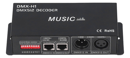 Decodificador Dmx 512 De 4 Canales Con Atenuación Rgb Ajusta