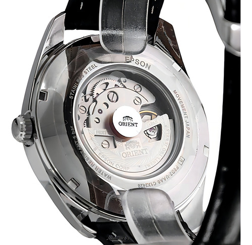 Relógio Orient Masculino Automático Clássico Ra-ba0006b10b Cor da correia Preto Cor do bisel Prata Cor do fundo Preto