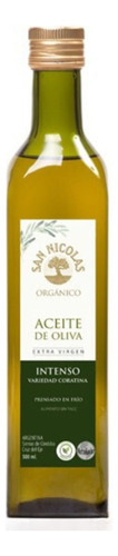 Aceite Oliva Orgánico San Nicolás 3 X 500ml - E V - Intenso 