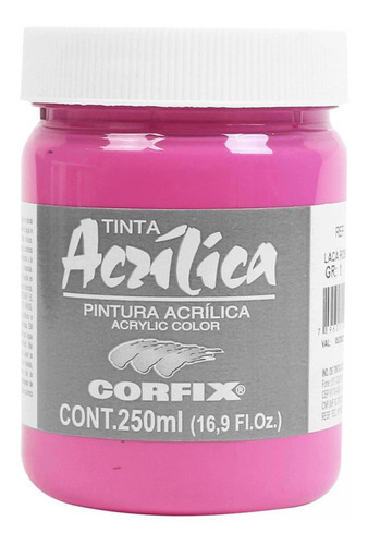 Tinta Acrílica Corfix Laca Rosa 61 G1 250ml