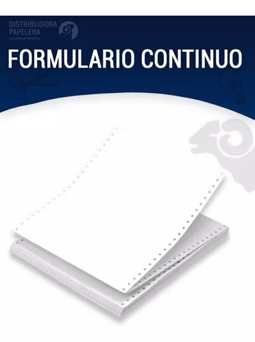 Formulario Continuo Papel Quimico 9x25 Cb Pq.x1000