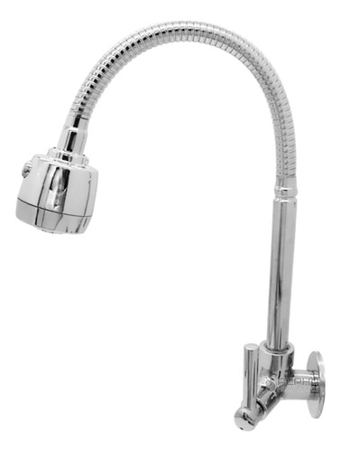 Torneira Para Pia Cozinha Tubo Flexível Parede Gourmet 02 Jatos Cor Cromado Marca Alpha Hidrometais