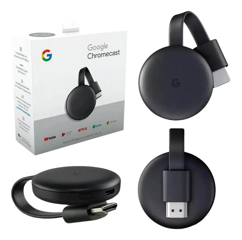 Streaming Google Chromecast 3ª Geração Full HD com Wi-Fi