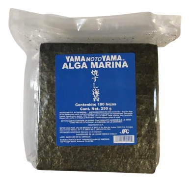 Algas Nori 100 Hojas Deshidratada Tostada