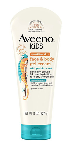 Aveeno Crema De Gel Facial Y Corporal Para Niños Con Avena.