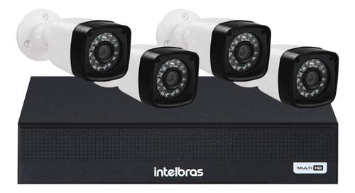 Kit 4 Cameras Seguranca Full Hd 2 Mega Ir Dvr Intelbras 1004