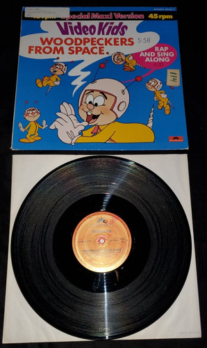 Vinilo Video Kids Woodpeckers From Space 1984 Single 12 Pul