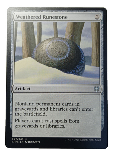 Carta Magic Weathered Runestone [kaldheim] Mtg Artifact (Usado)