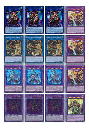 Set Deck Gladiator Beast /besta Gladiadora Yugioh! Oficial!