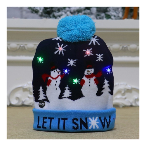 Lote 10 Gorro De Navidad Con Luz Led Regalo Navideño Mayoreo