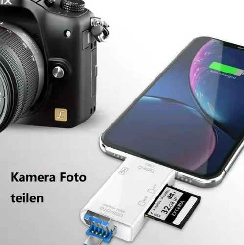 Adaptador Lector Tarjetas Usb Tipo-c Sd Tf Otg Pc