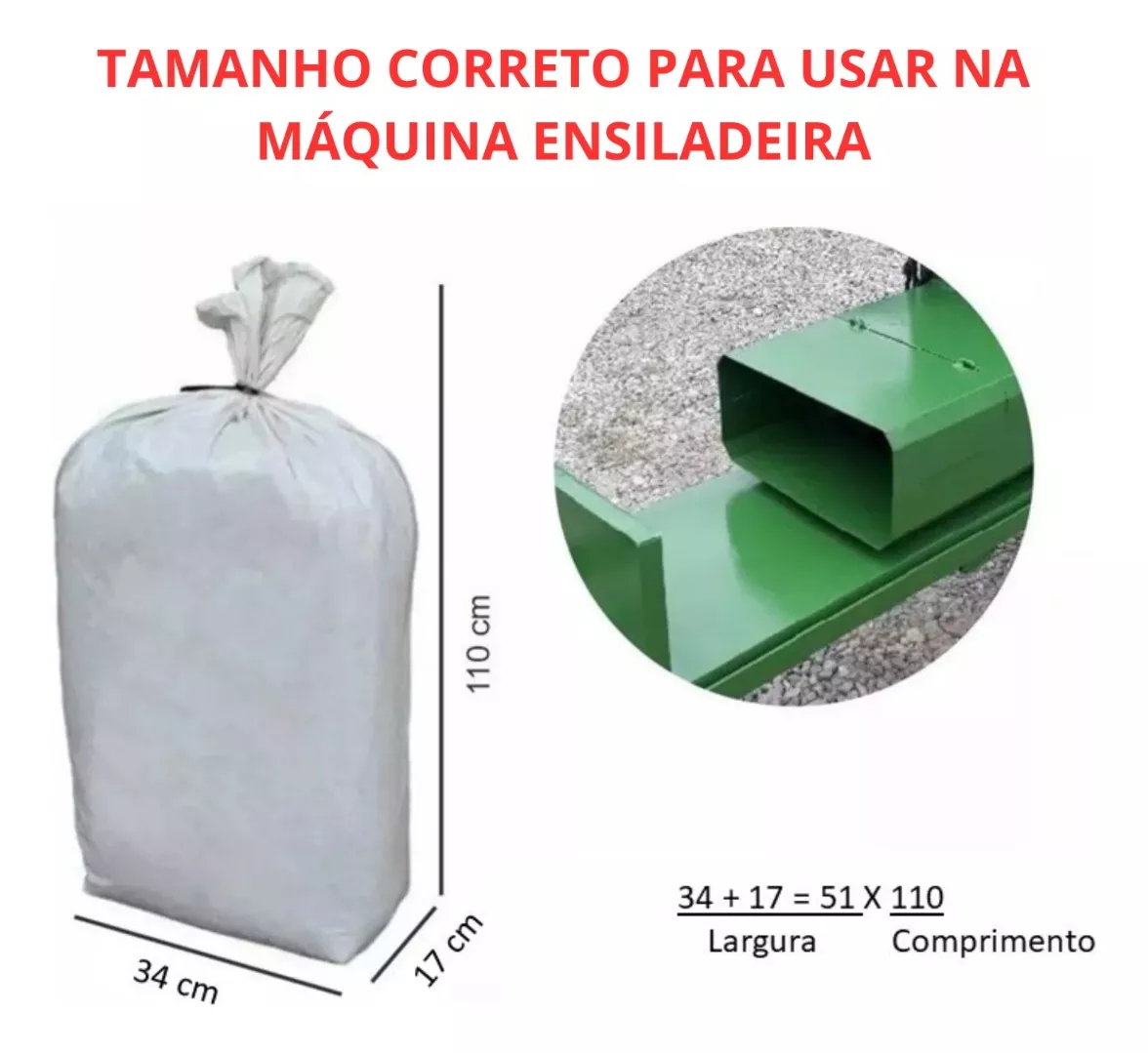 Segunda imagem para pesquisa de sacos para silagem de 50 kg