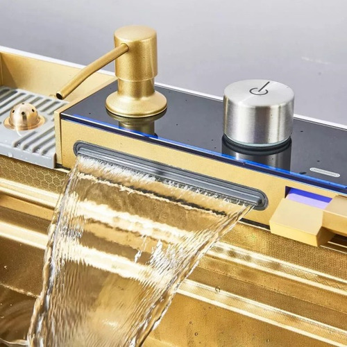 Hidramax Dorofox cuba gourmet aço inox 304 com accesorios dourado