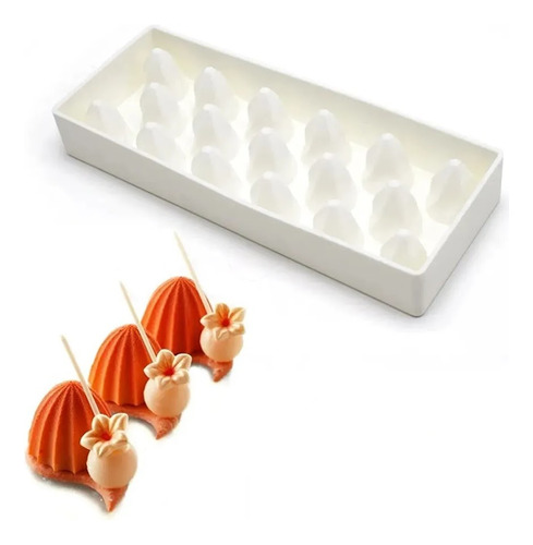 Molde Silicona Bombones Antorcha 15 Cavidades Postre Velas 