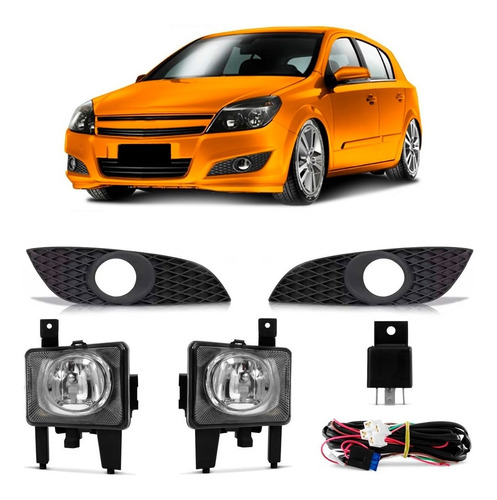 Kit Farol Milha Vectra 2009 2010 2011 Botão Original