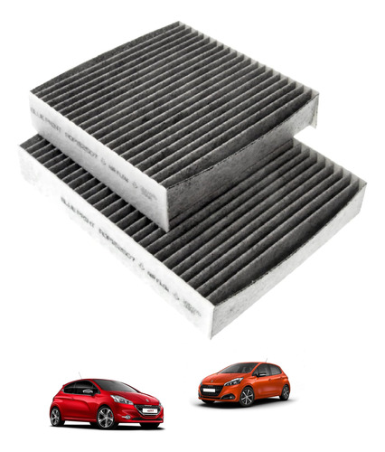 Filtro Cabina Doble Carbon Activo Peugeot 208 Marca Wix