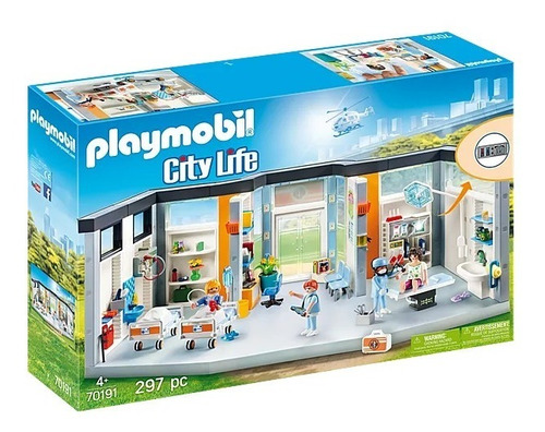 Figura Armable Playmobil City Life Planta De Hospital 297 Pc