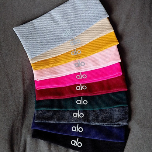Diadema Ancha Para Yoga, Color Liso, Elástica Para Deportes