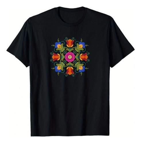Camiseta De Mujer Con Cuello Redondo Y Manga Corta