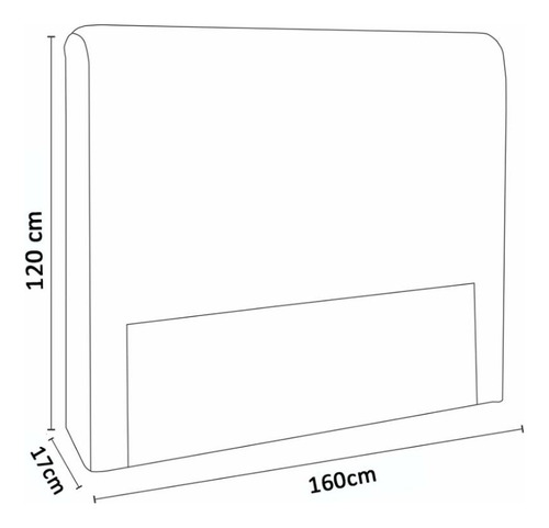 Cabeceira Para Cama Box Queen Size Dama New Simbal Com 1,60m