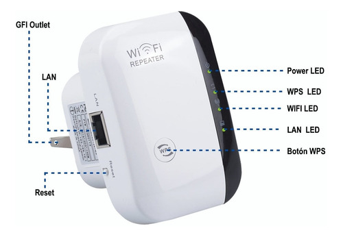 MINGRONG Amplificador de señal de 300 Mbps Amplificador de WiFi Amplificador de WiFi Rango inalámbrico Amplificador de señal de Internet Repetidor 