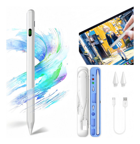 Rizzup® Lápiz Óptico Para iPad Con Caja Organizadora Pantalla Digital iPad Con Apple Pencil Accesorios Para Tablet
