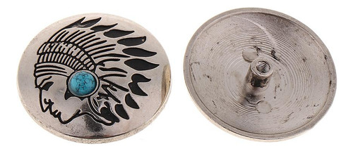 Remaches De Botón De Moneda Redonda De Metal Con Azul