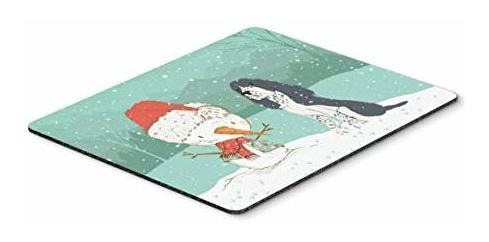 Ingles Springer Spaniel Muñeco De Nieve Navidad Mouse Pad,