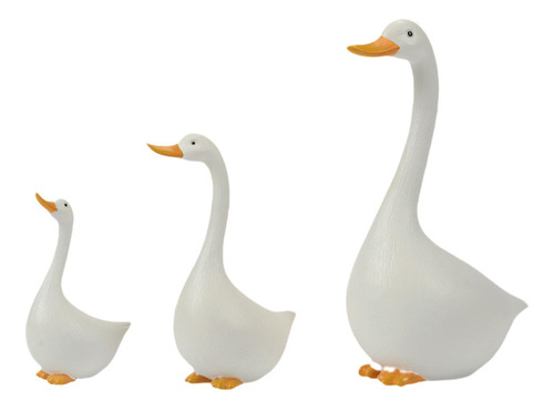 3pcs Estátuas De Pato Estatuetas De Animais Esculturas De