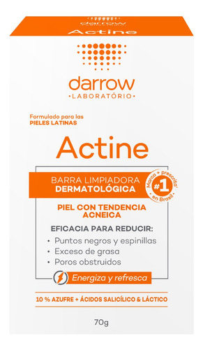 Barra Limpiadora Dermatológica Darrow Actine De 70g