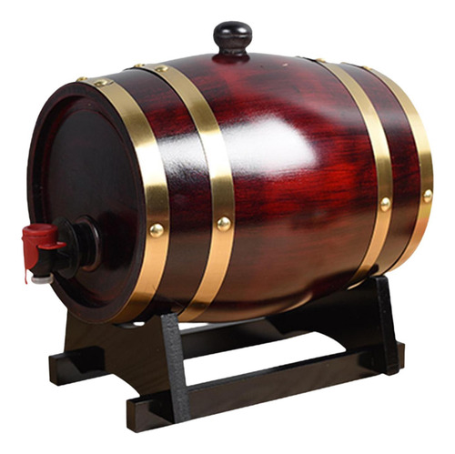 Barril De Roble Añejado Con Soporte De Madera Para 1 Litro