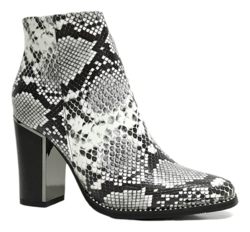 Botas Botinetas Dama Animal Print Reptil Mujer Mira 