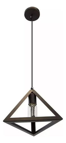 Lamparas Colgante Triangulo Hierro Industrial E27