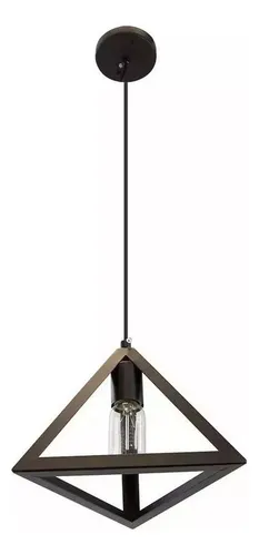 Lamparas Colgante Triangulo Hierro Industrial E27