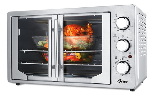 Imagen 2 de 3 de Horno De Mesa Eléctrico Oster Tssttvfdxl 42l Acero Inoxidabl
