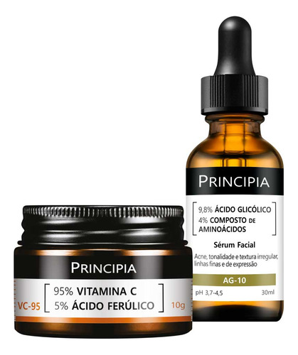 Kit Principia Vitamina C-95 + Ácido Glicólico Tipo De Pele