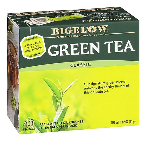 Té Verde Clásico Bigelow, 240 Bolsitas (6 Packs).