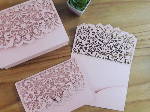 Sobre Calado Para Invitaciones Tarjetas 15 Casamiento