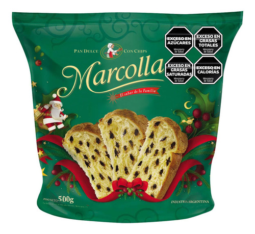 Marcolla Pan Dulce Con Chips De Chocolate 500 Gr Vainilla