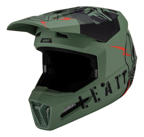 Capacete Leatt Moto 2.5 Cross Cactus Enduro Trilha Verde