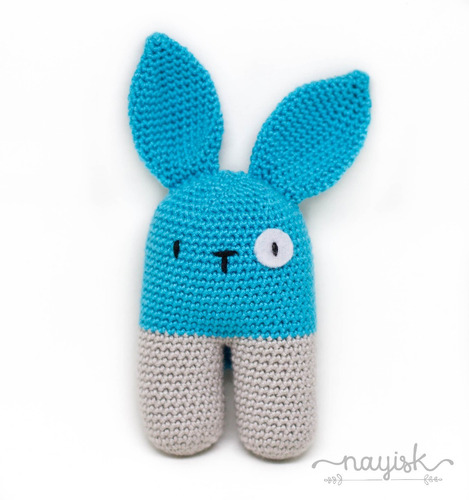 Amigurumi Sonaja Crochet Ganchillo Conejo Bipedo Turquesa