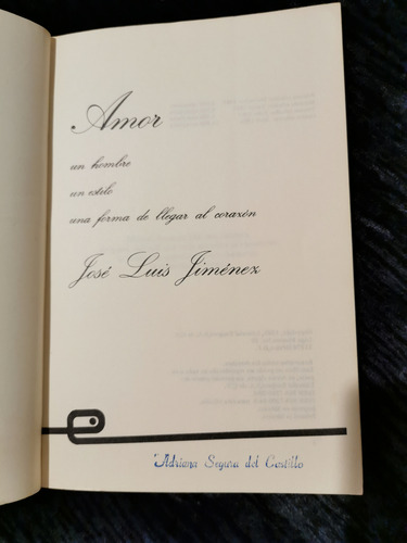 Amor: Un Hombre, Un Estilo - José Luis Jiménez (Usado)