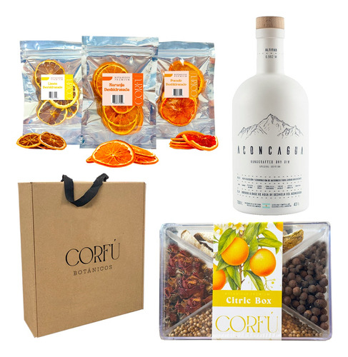 Kit Infusiones Botanicos Gin Aconcagua White Corfú Regalo