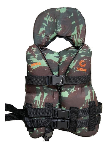 Imagem 1 de 2 de Colete Salva Vida Infantil Camuflado 40kg 30kg 20kg 15kg