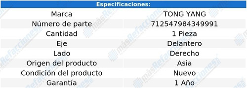 Tolva Salpicadera Del Der Lincoln Navigator 03-06 Tong Yang